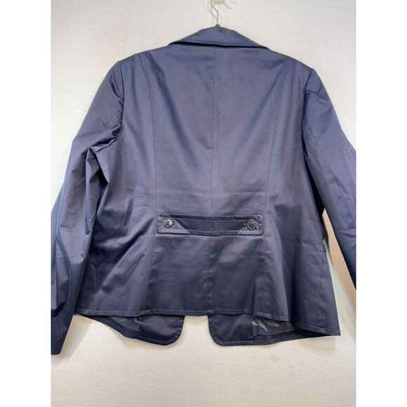 Talbots Womens Stretch Blazer Jacket Button Detail & Pockets Navy - Picture 8 of 10